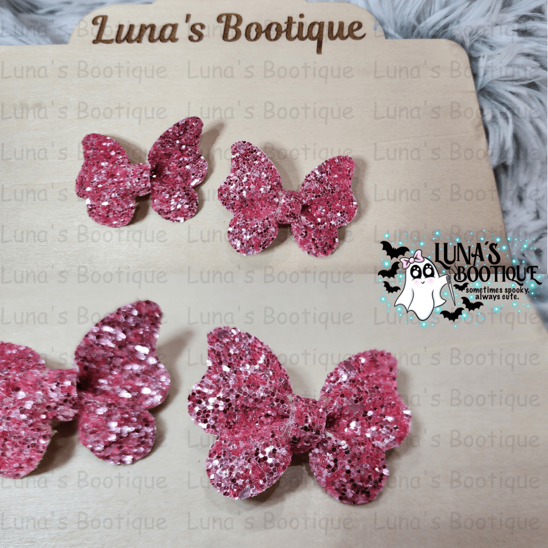 Pink Butterfly Hairclip Set