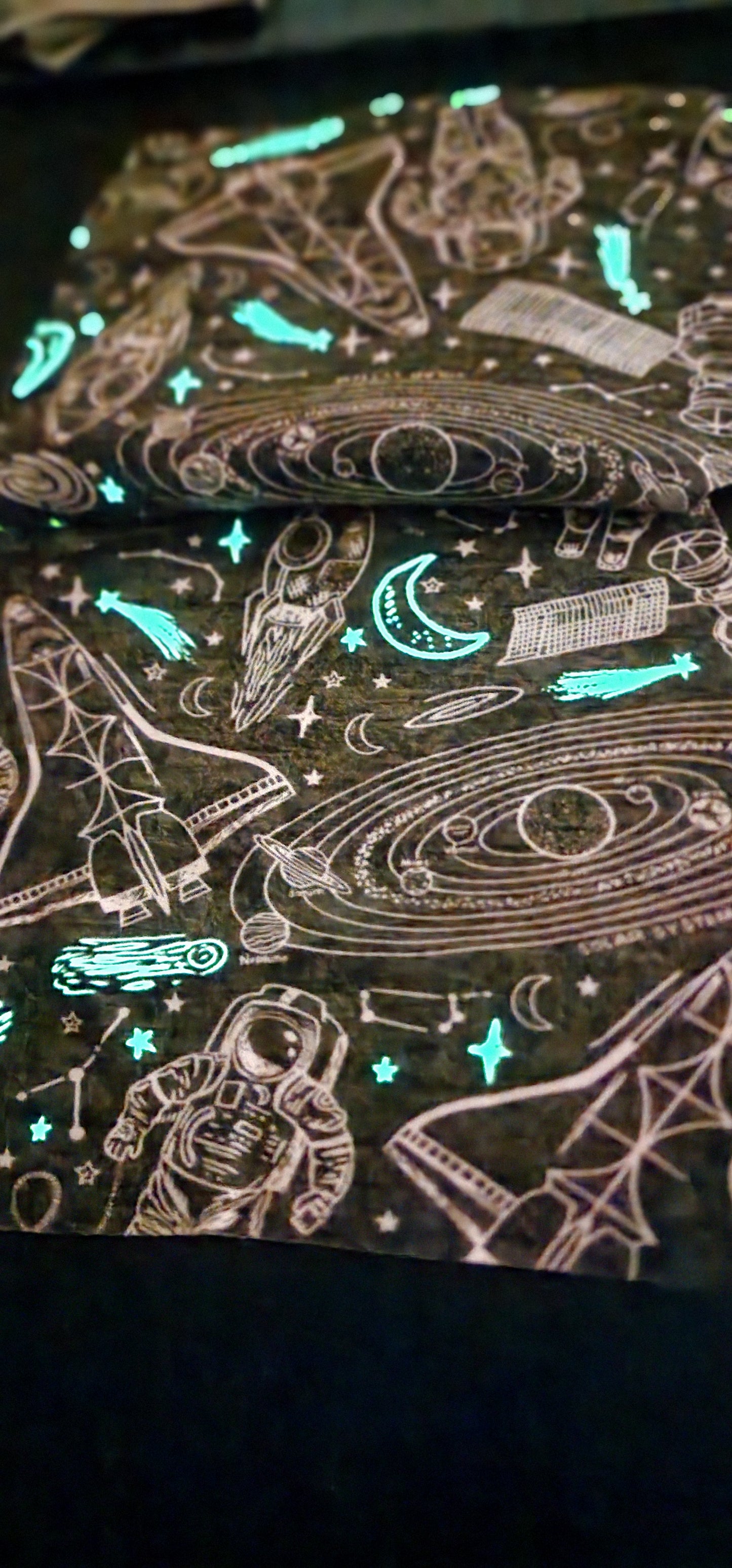 Cosmic Comfort: Glow-in-the-Dark Short Set