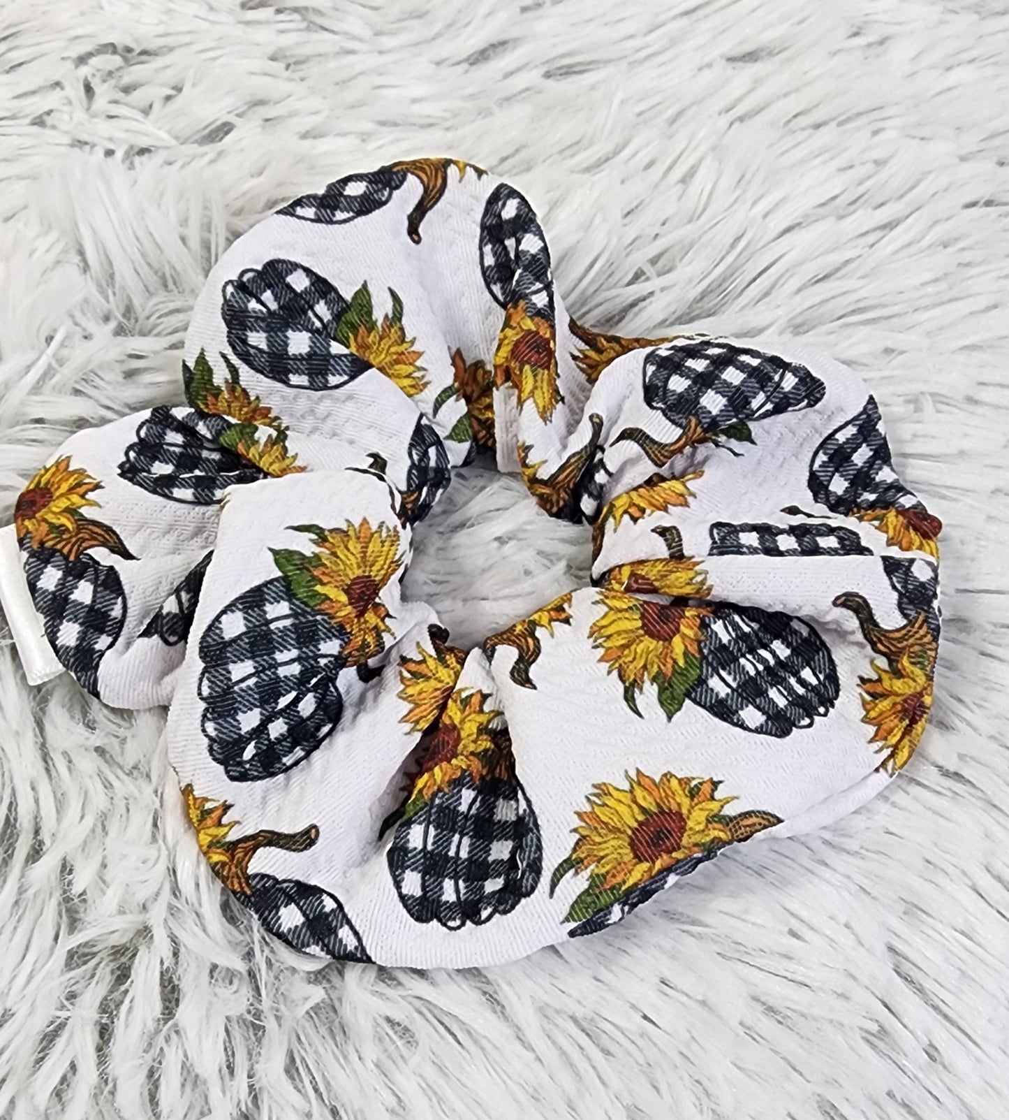 Sunflower Pumpkin Scrunchie