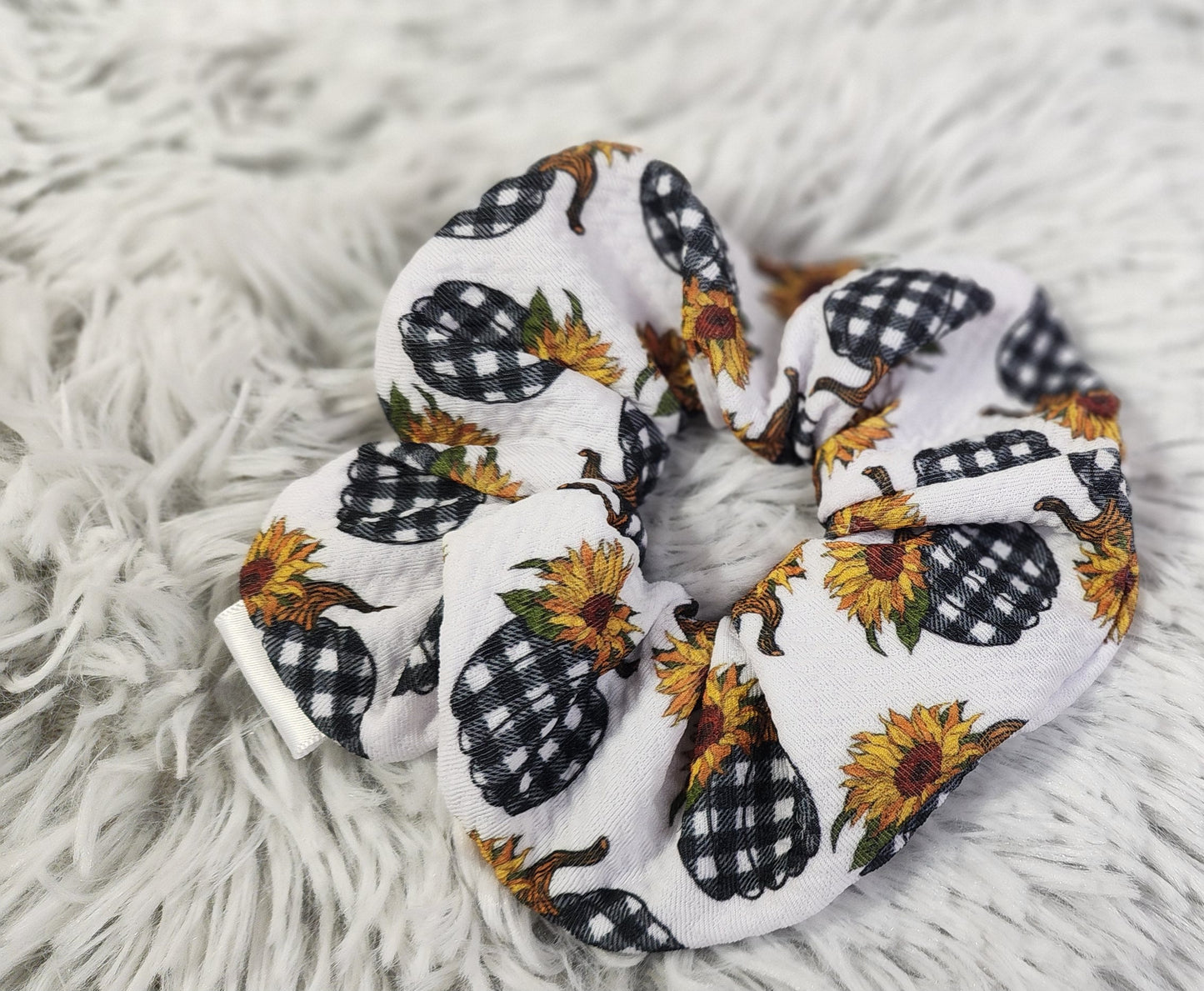 Sunflower Pumpkin Scrunchie