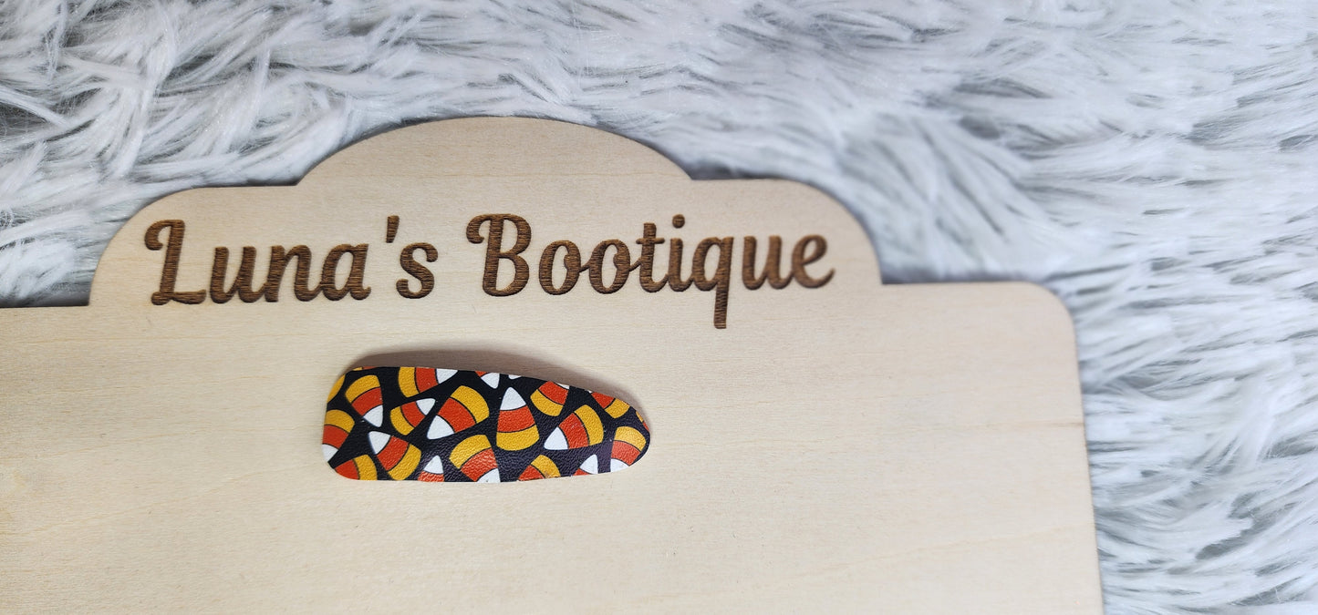 Candy Corn Halloween Snap Clip (Pair)