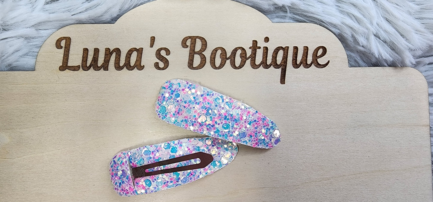 Pastel Opal Snap Clip (Pair)