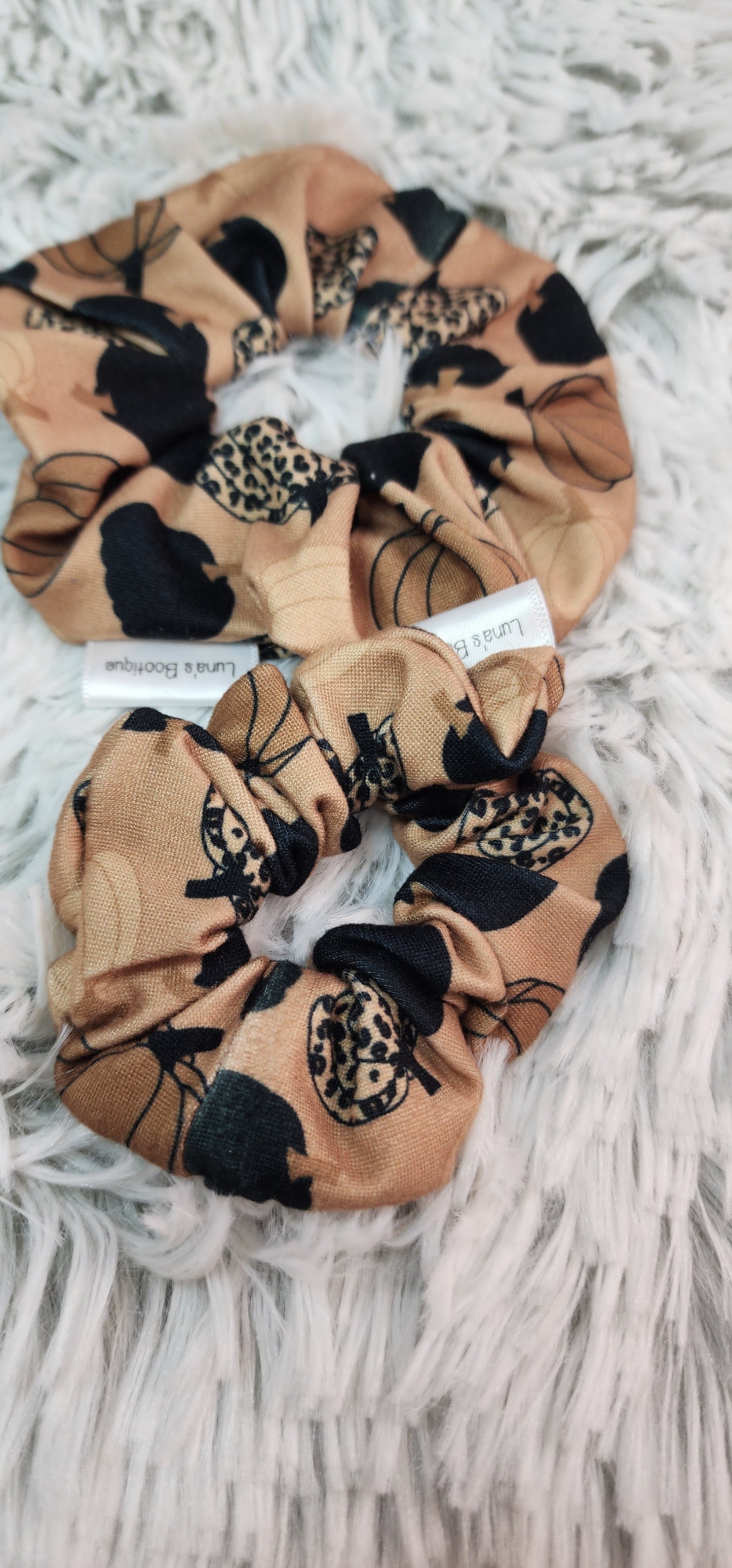 Cheetah Pumpkin Scrunchie