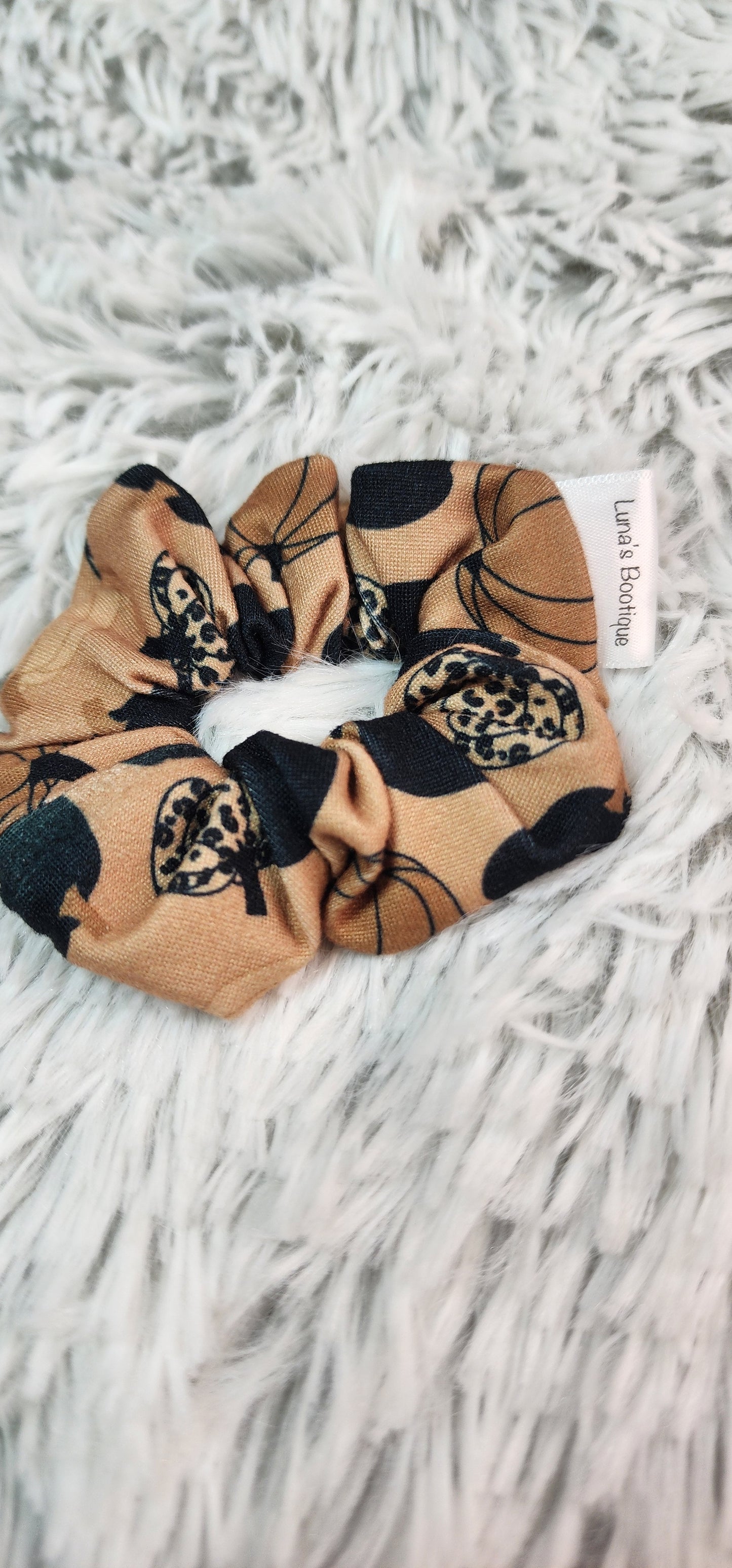 Cheetah Pumpkin Scrunchie