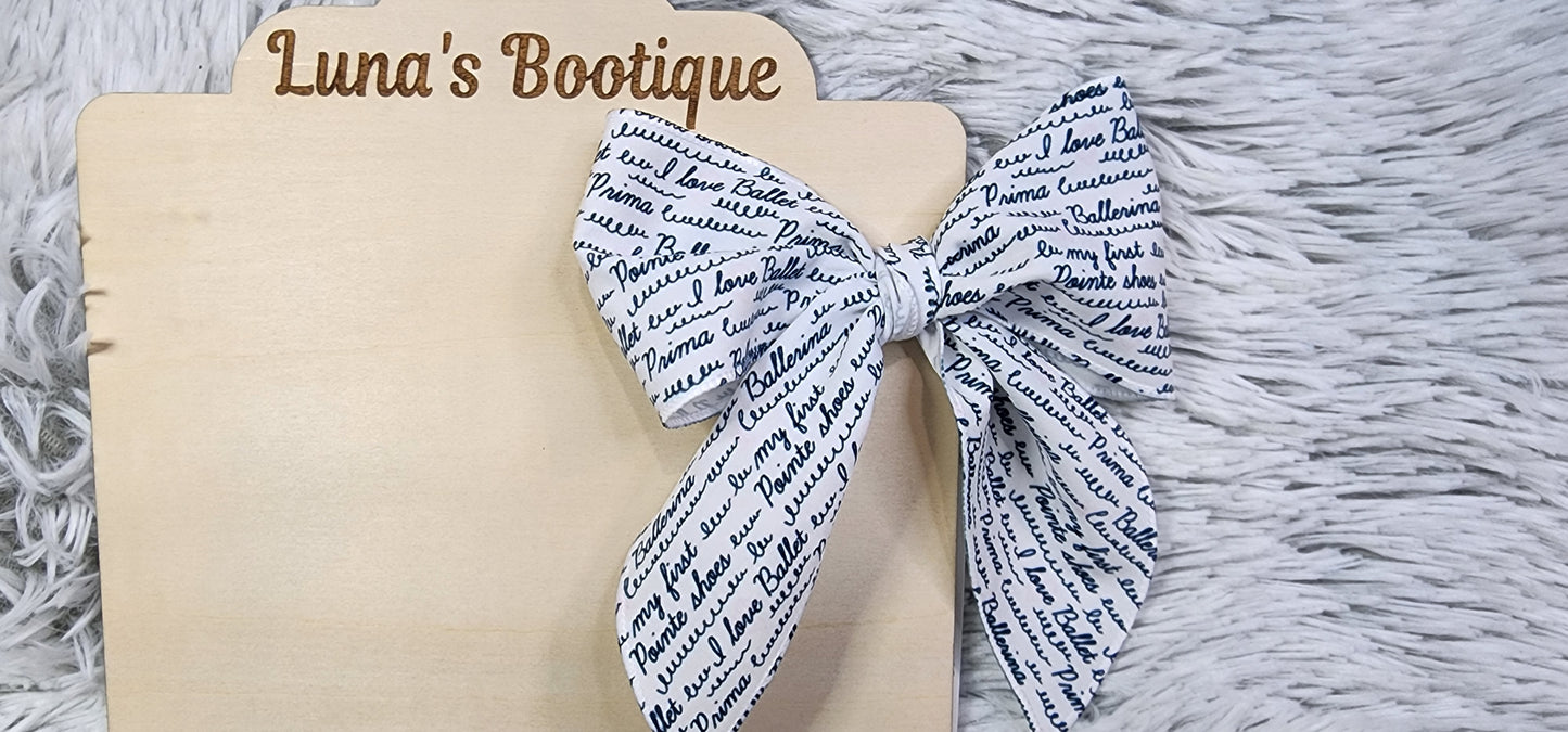 Cursive Ballet Sailor Bow