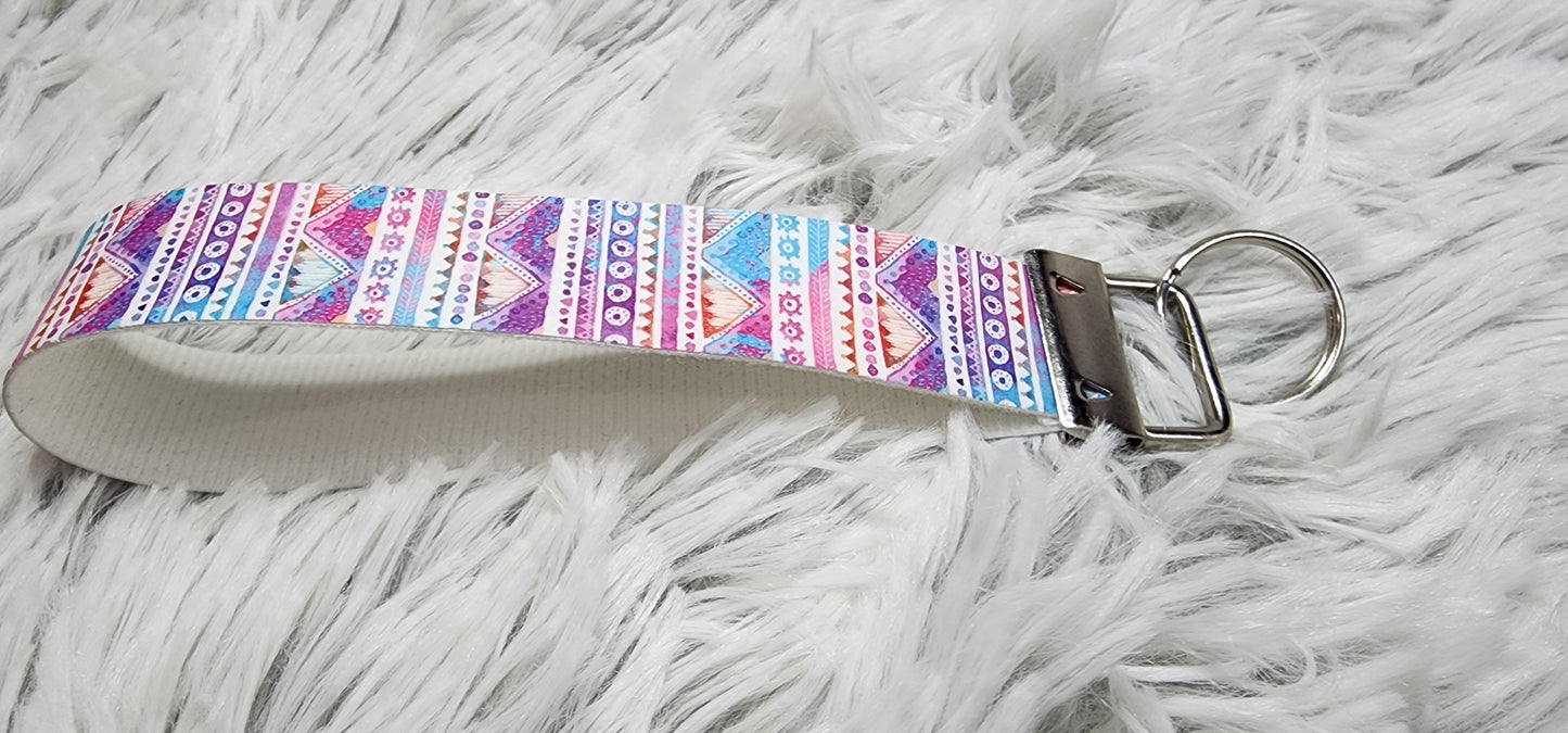 Pastel Aztec Key Fob Wristlet