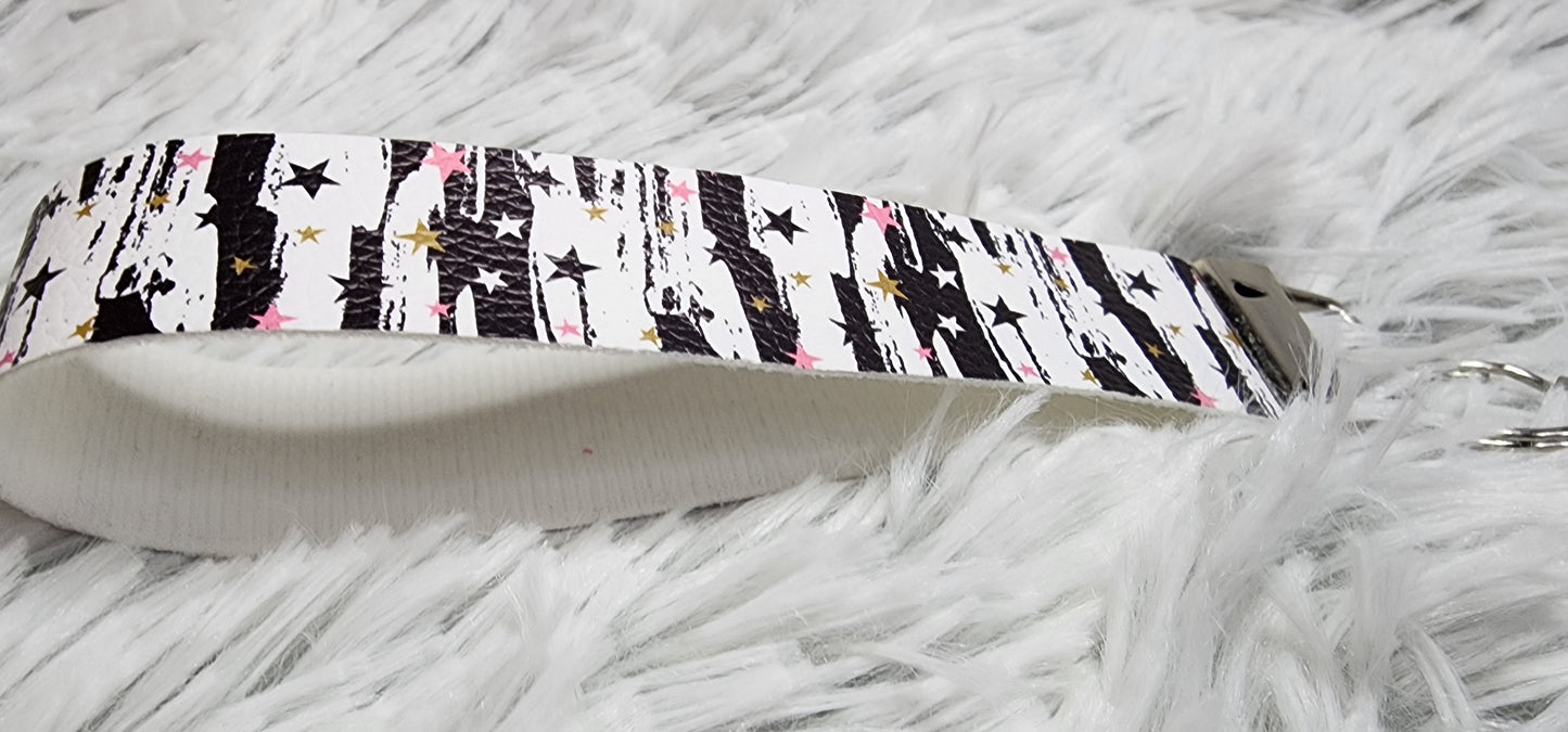 Punk Rock Brush Stroke Key Fob Wristlet