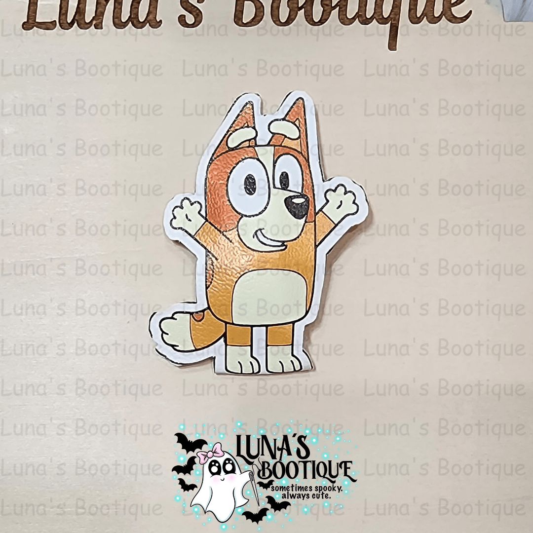 Orange Pup Dog Hairclip