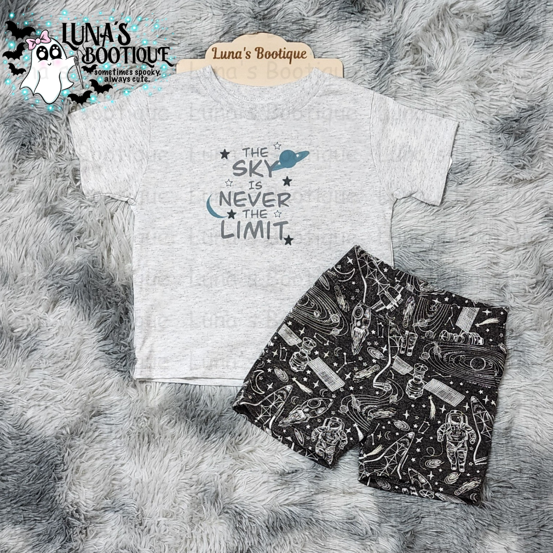 Cosmic Comfort: Glow-in-the-Dark Short Set