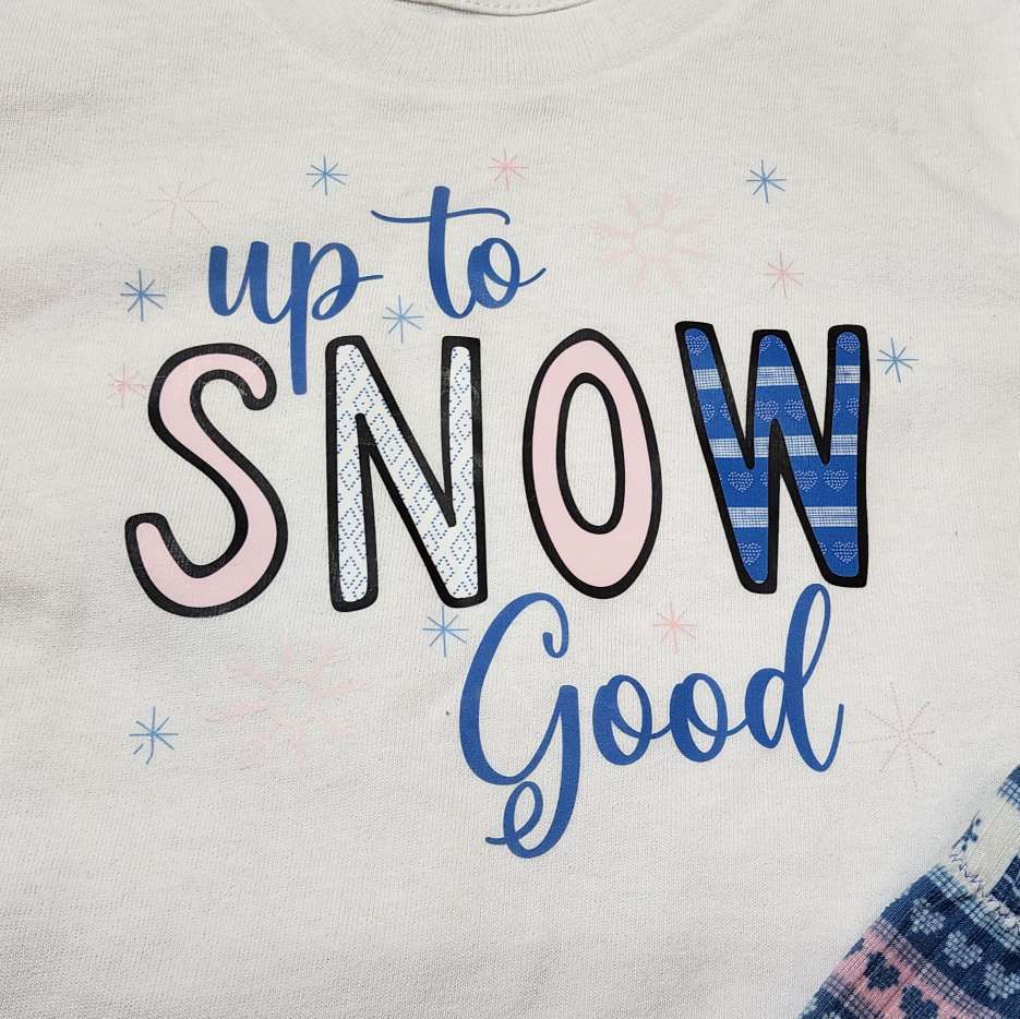 Up To Snow Good: T-Shirt & Legging Set with matching Headband
