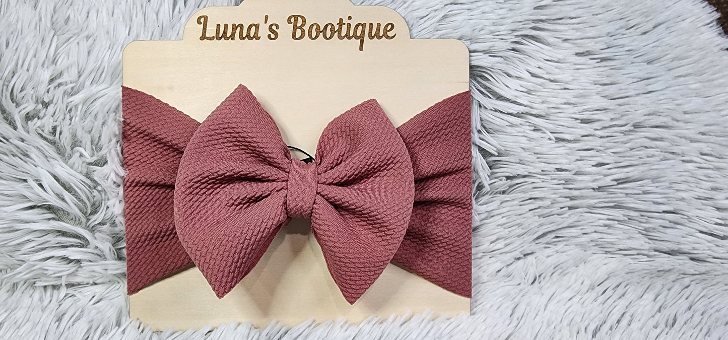 Solid Muave Bow Wrap