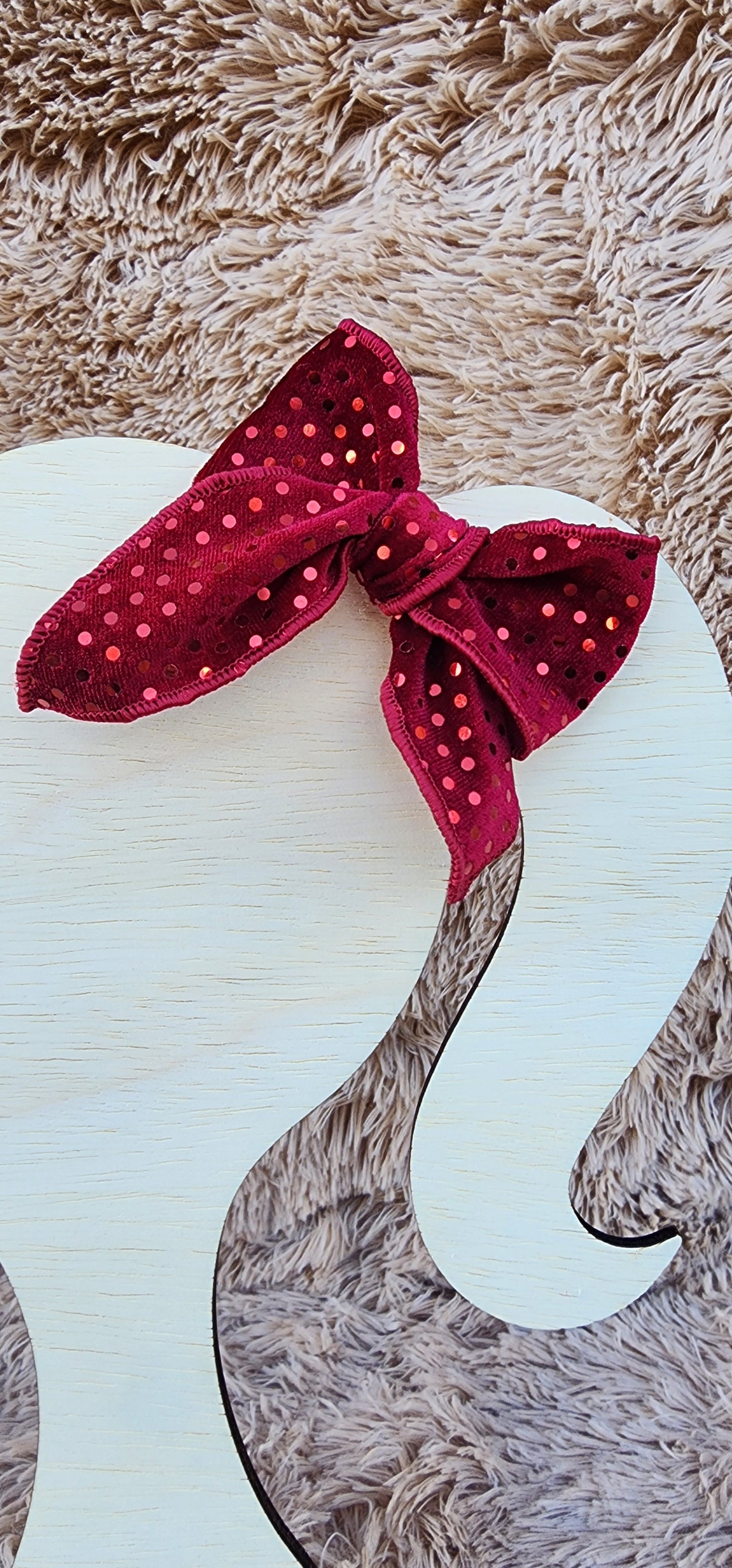 Metallic Dotted Isabel Bow
