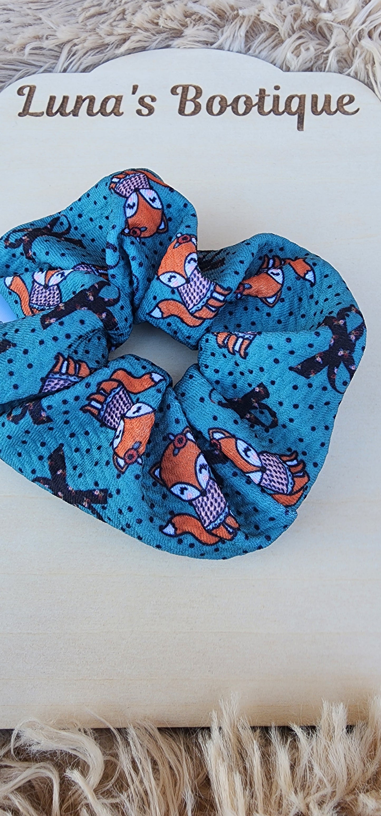 Forest Fox Scrunchie