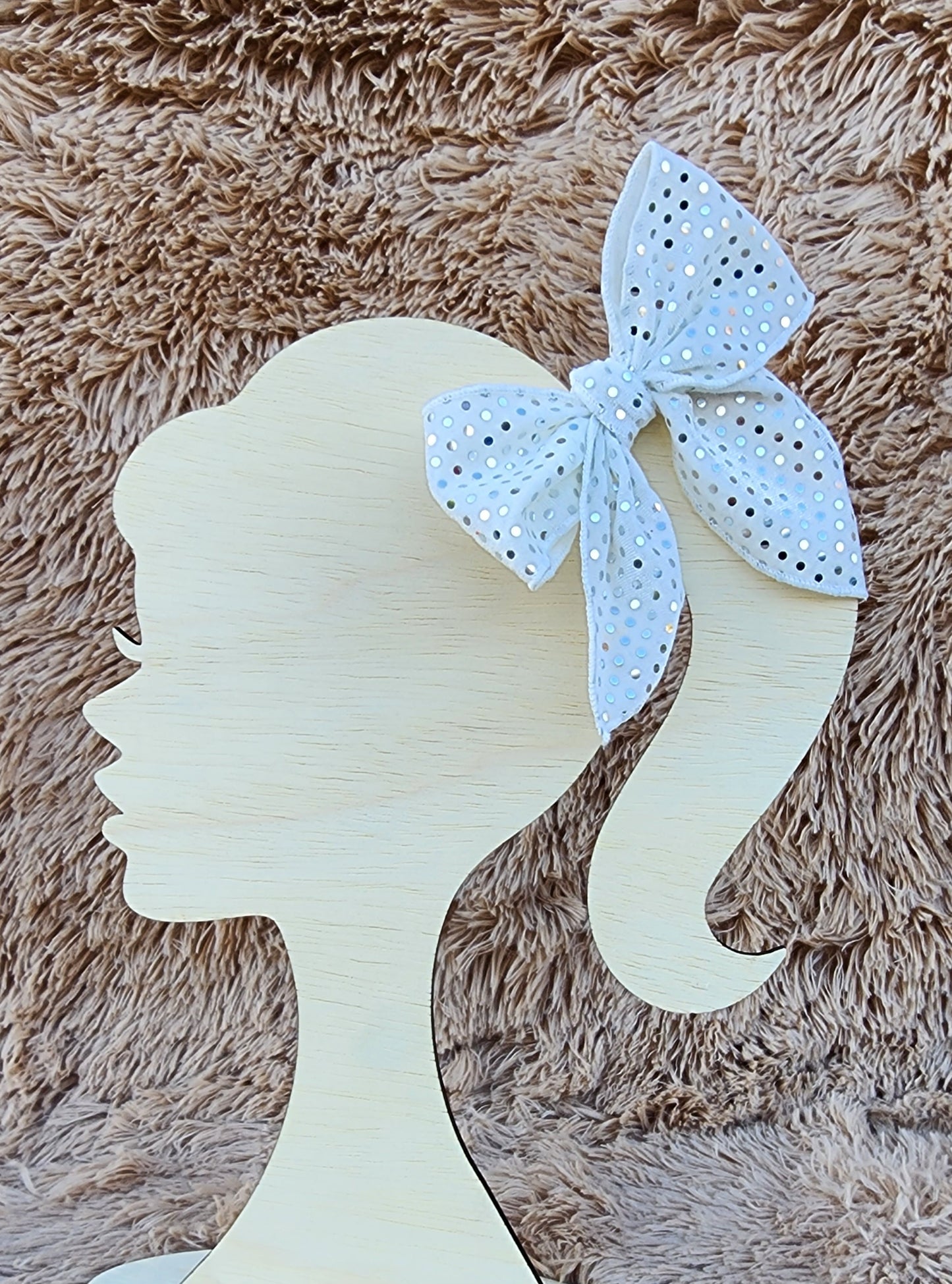 Metallic Dotted Isabel Bow
