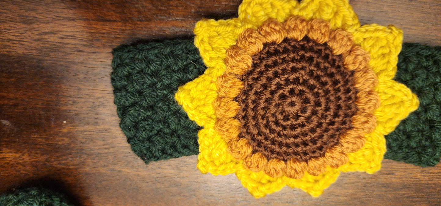 Sunflower Fields Forever Headband in Emerald Green