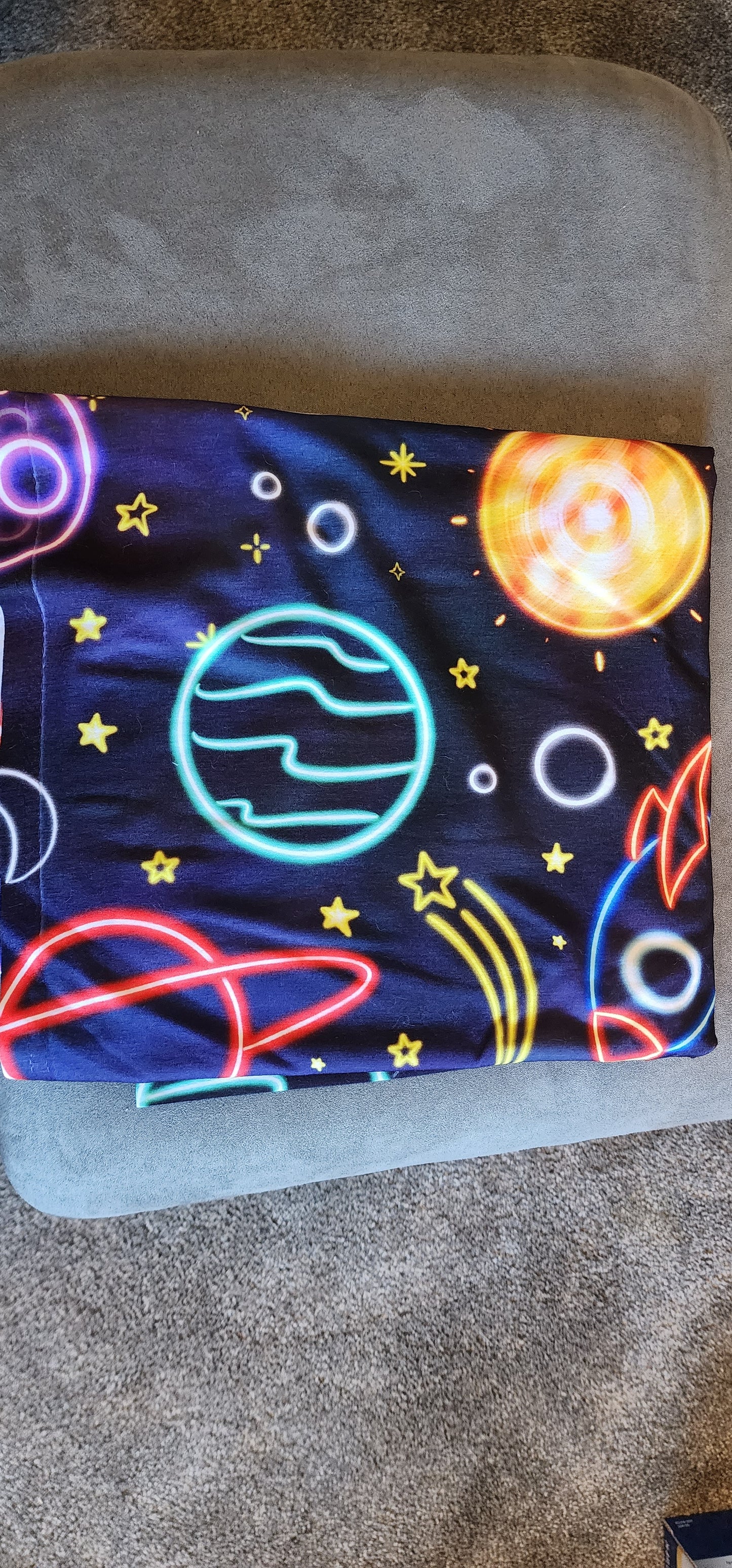 Galactic Dreams Neon Space Swaddle