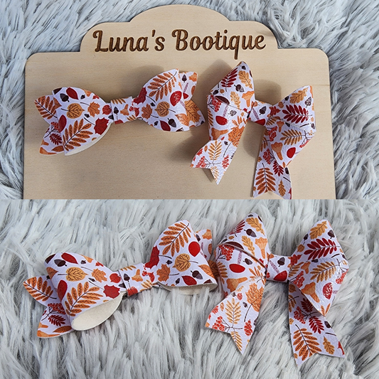Fall Leaves: Faux Leather Bow