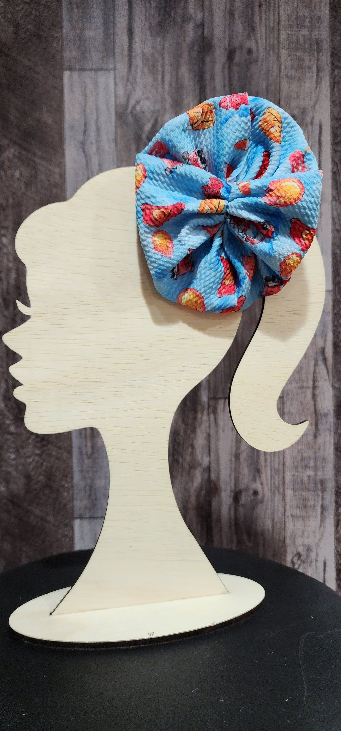 Watercolor Fire Messy Bow