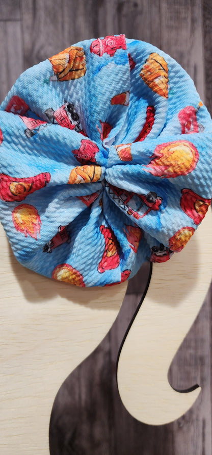 Watercolor Fire Messy Bow