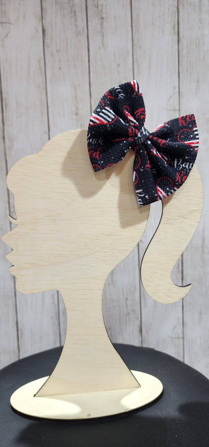 Back the Red Puff Bow