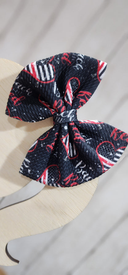 Back the Red Puff Bow