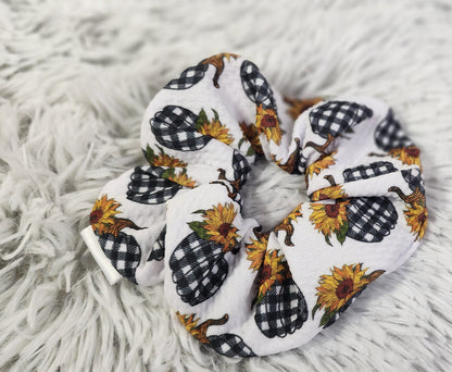 Sunflower Pumpkin Scrunchie