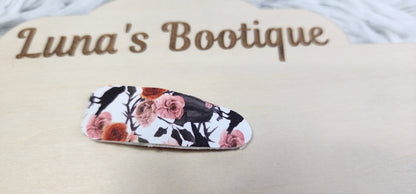 Floral Crow Snap Clip (Pair)