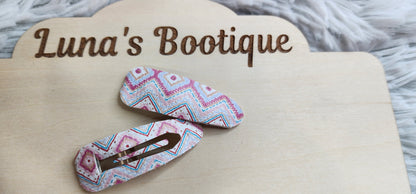 Pastel Wave Snap Clip (Pair)