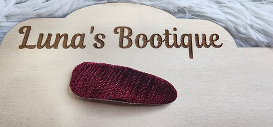 Velvet Maroon Snap Clip