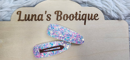 Pastel Opal Snap Clip (Pair)