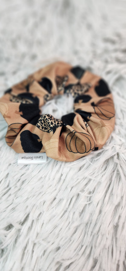 Cheetah Pumpkin Scrunchie