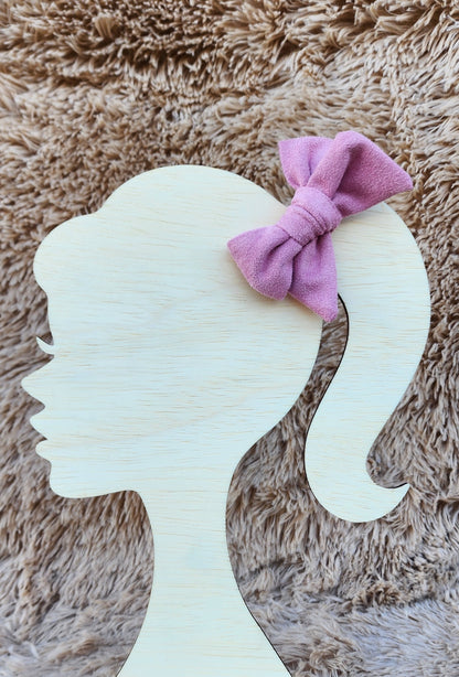 Faux Suede Hair Bows
