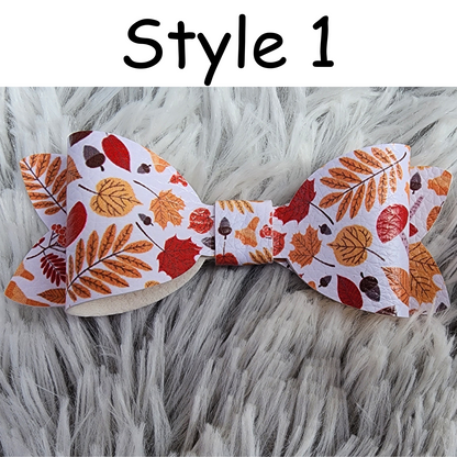 Fall Leaves: Faux Leather Bow