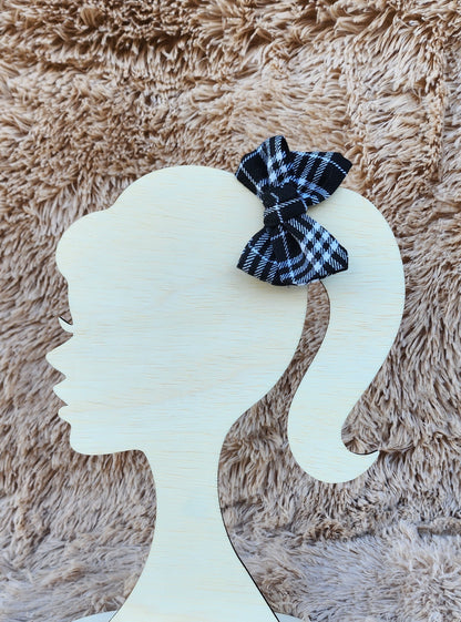 Black Plaid Ruth Bow