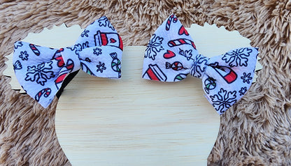 Winter Coffee Hair Bows