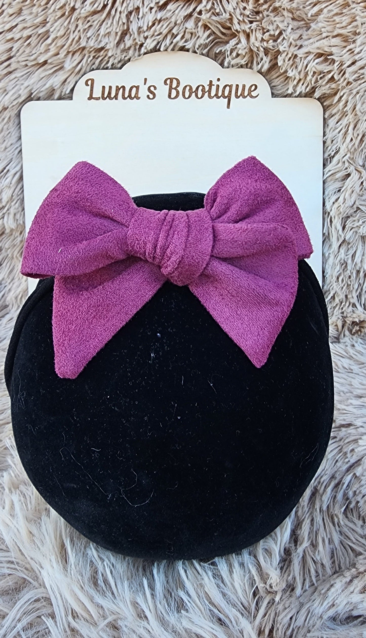 Faux Suede Hair Bows