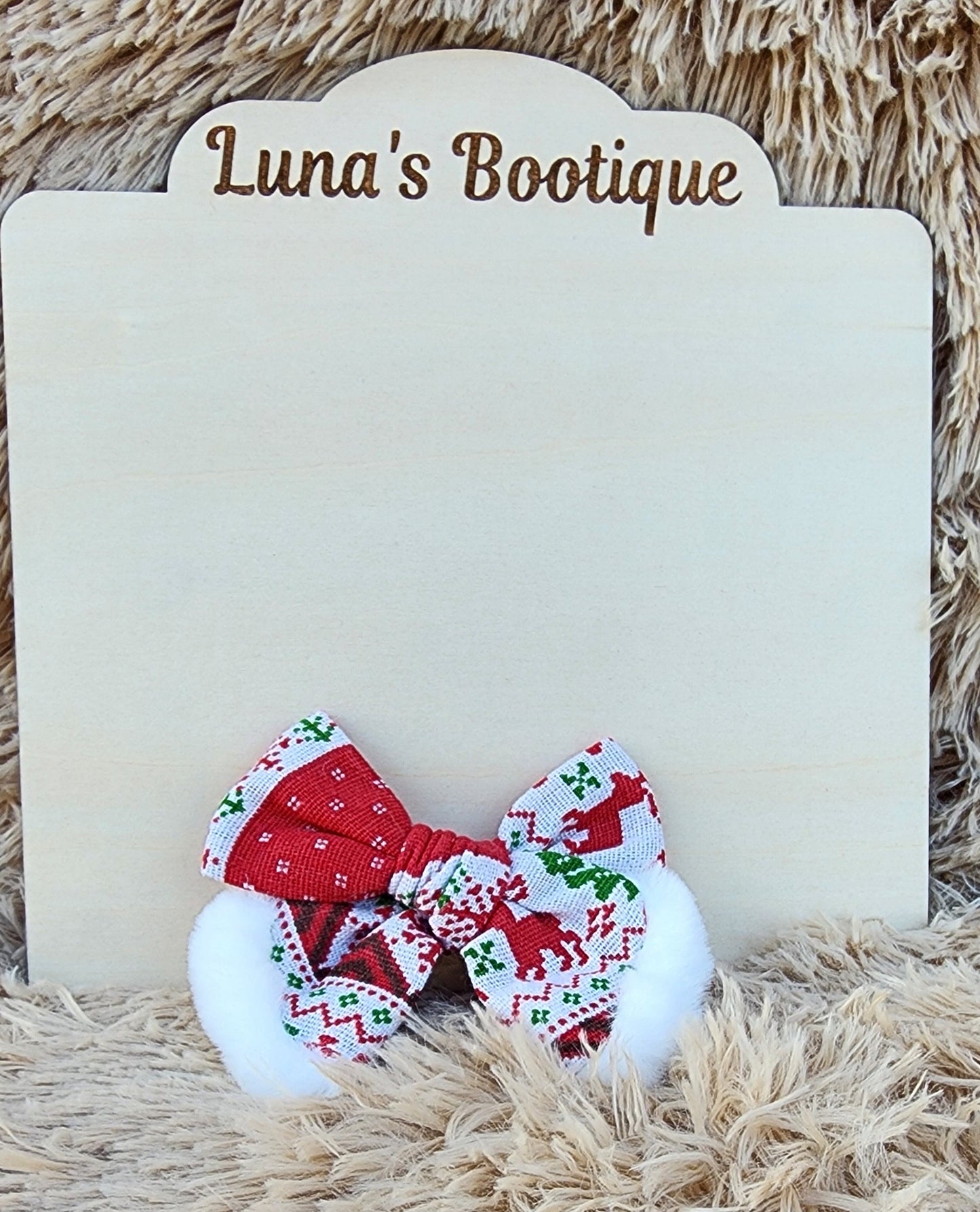 Christmas Sweater Hair Bow