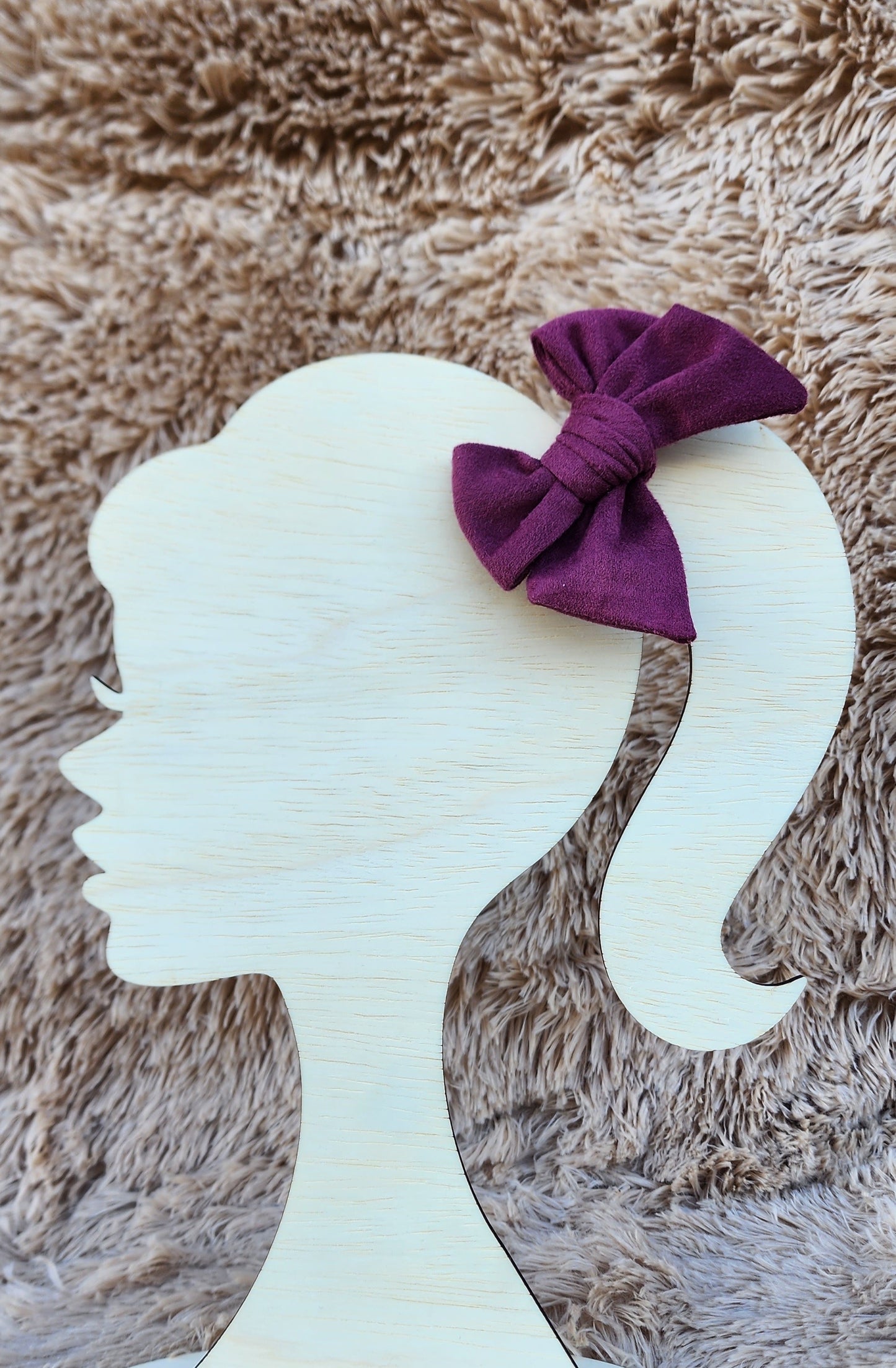 Faux Suede Hair Bows