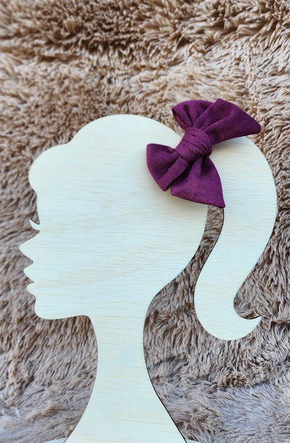 Faux Suede Hair Bows