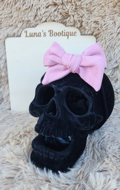 Faux Suede Hair Bows