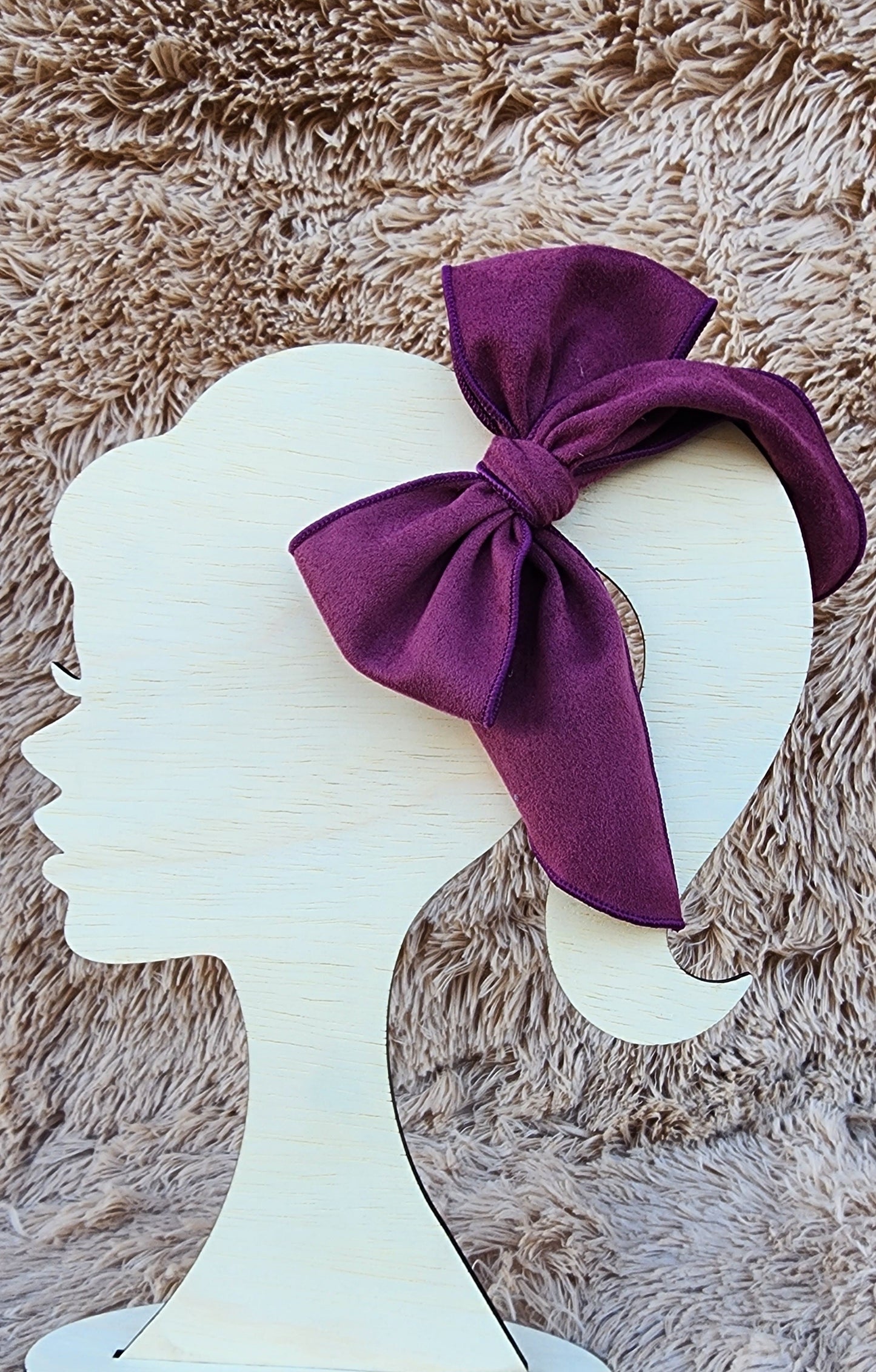 Faux Suede Hair Bows