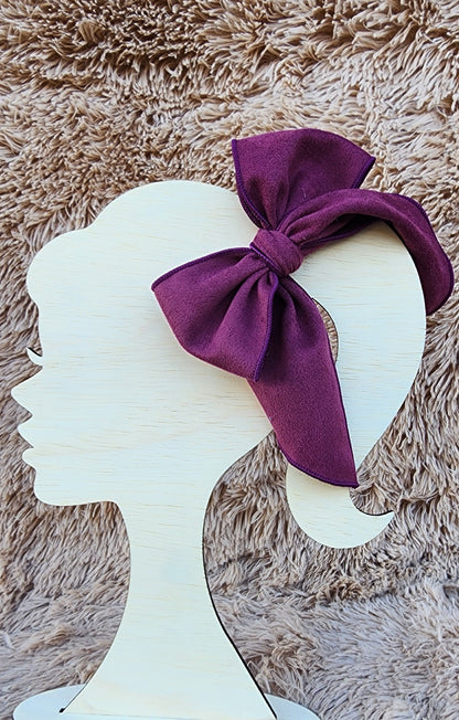 Faux Suede Hair Bows