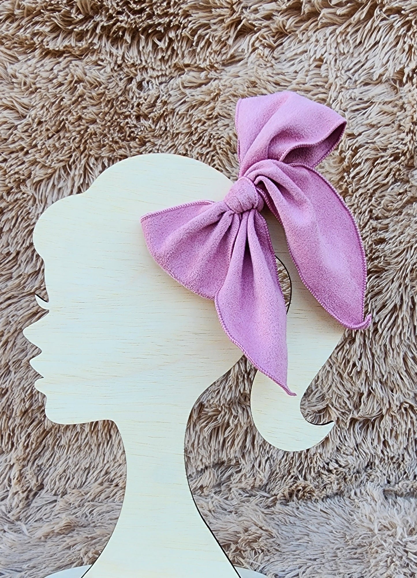 Faux Suede Hair Bows