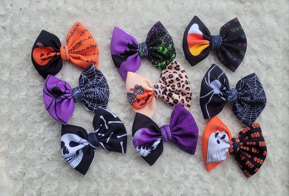 Spooky 2Tone Puff Bows