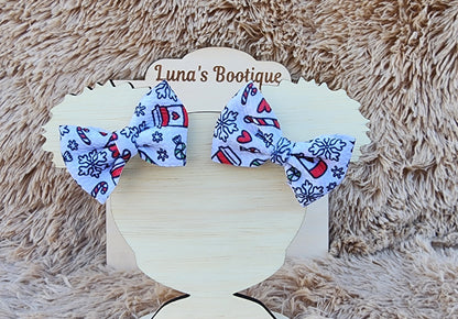 Winter Coffee Hair Bows
