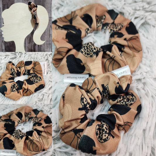 Cheetah Pumpkin Scrunchie