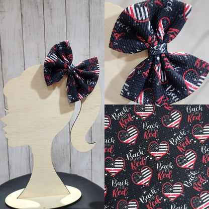Back the Red Puff Bow