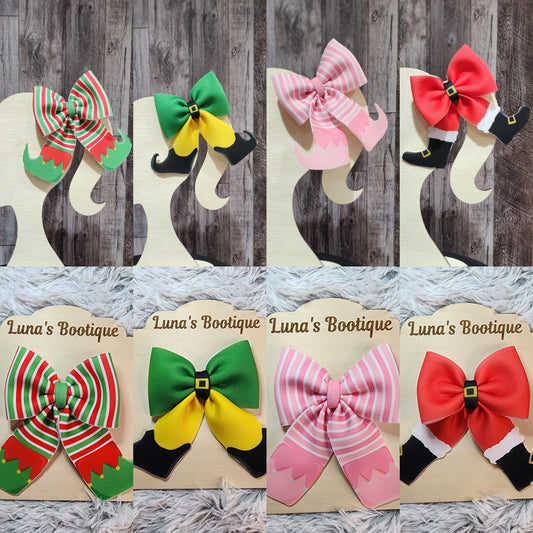 Santa & Elf Sailor Bows