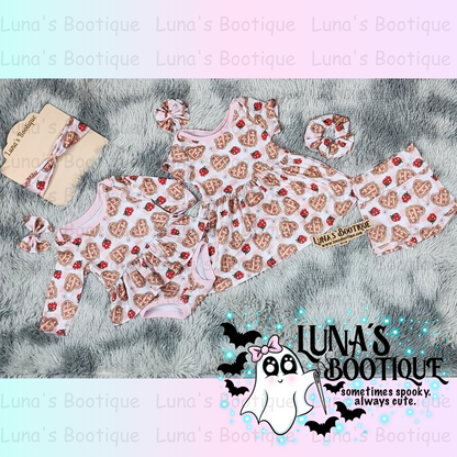 Lapneck peplum & Dress, bummies