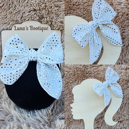 Metallic Dotted Isabel Bow